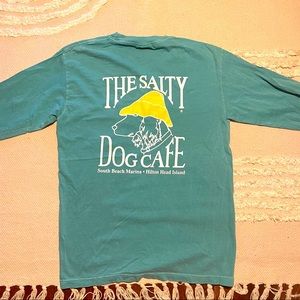 Salty Fog Cafe Long Sleeve Tee - Teal